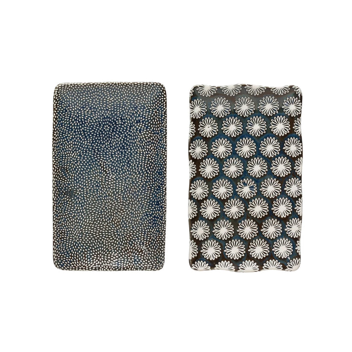 Dark Blue Stoneware Platters