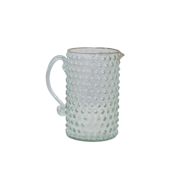 Glass Hobnail Pitcher
