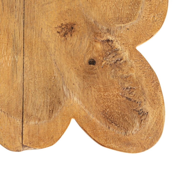Natural Mango Wood Tray with Scalloped Edge