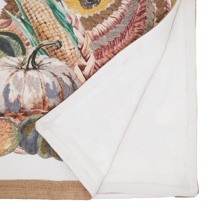 Embroidered Cornucopia Table Runner