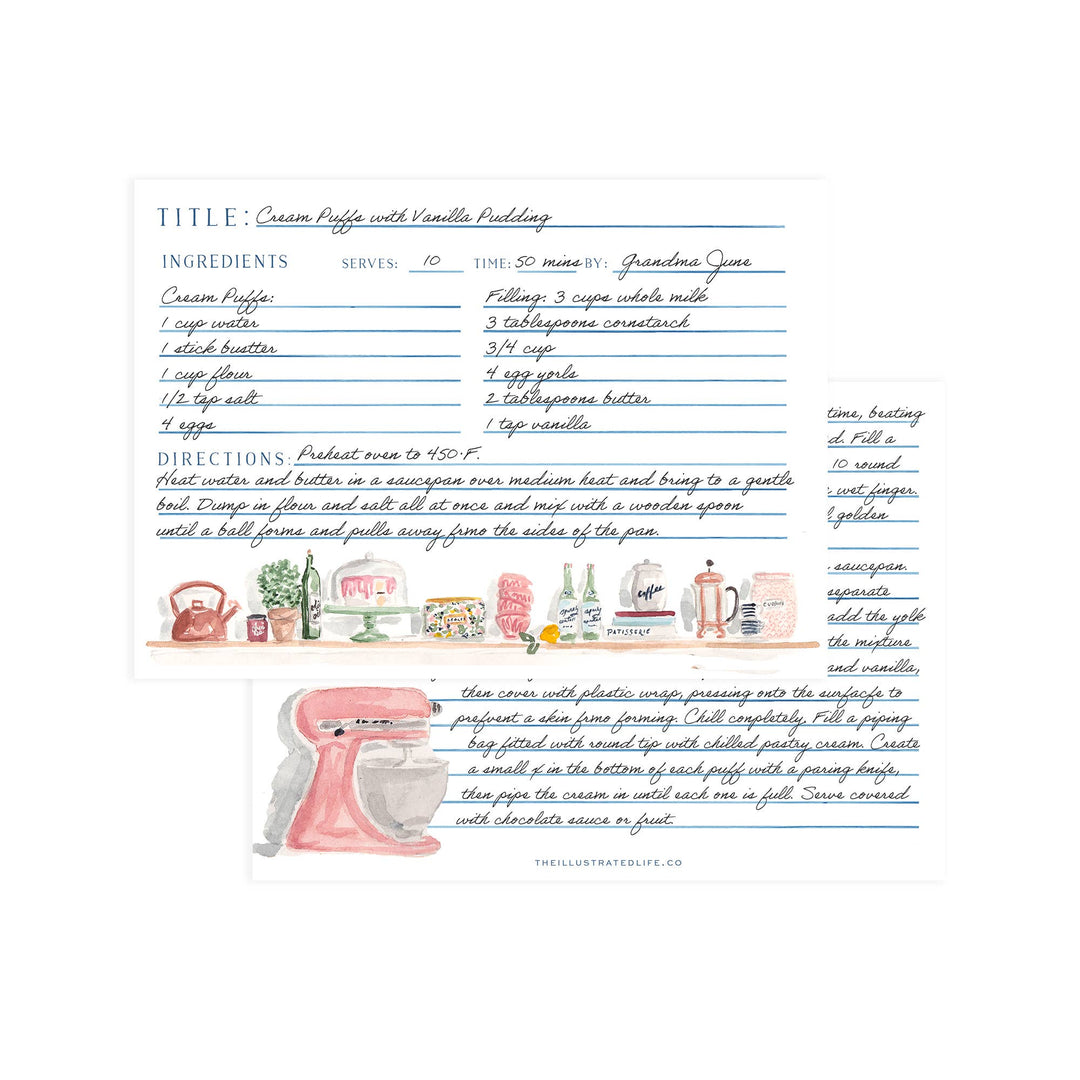 Kitchen Shelves Recipe Cards