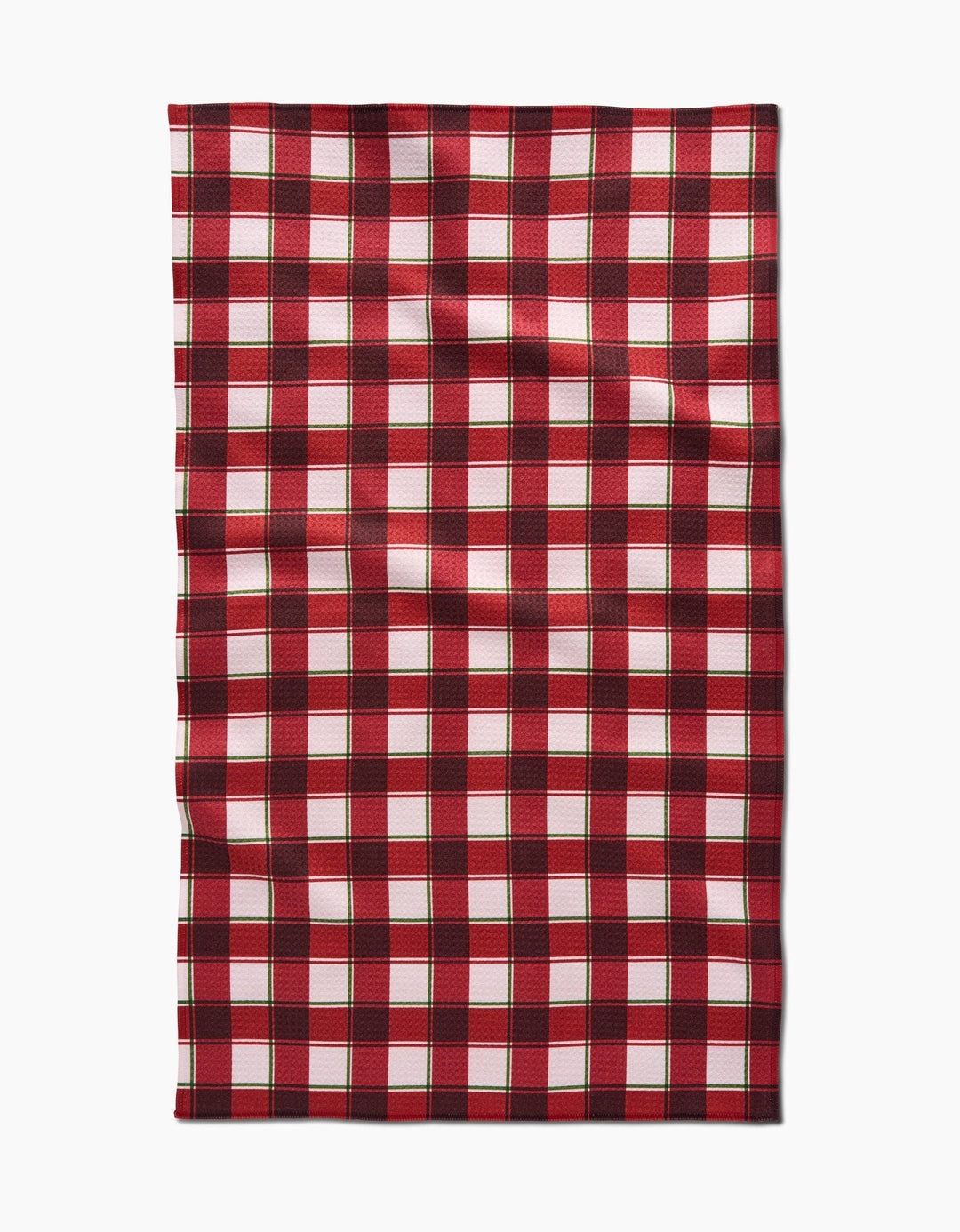 Jingle Plaid Kitchen Tea Towel