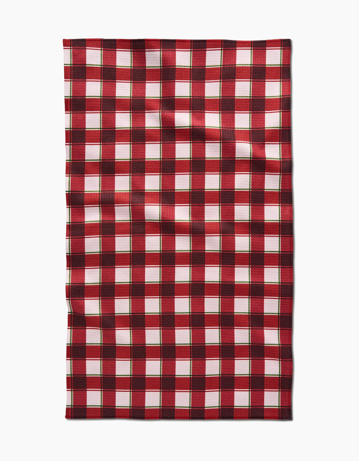 Jingle Plaid Kitchen Tea Towel