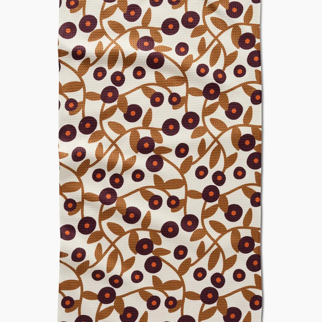 Swirling Vines Kitchen Tea Towel