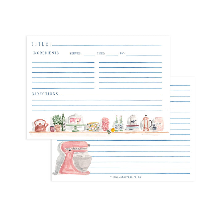 Kitchen Shelves Recipe Cards
