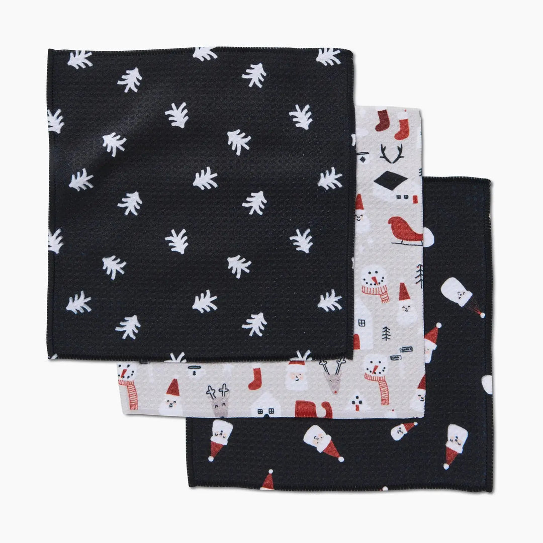 Christmas Village - Dishcloth Set of 3