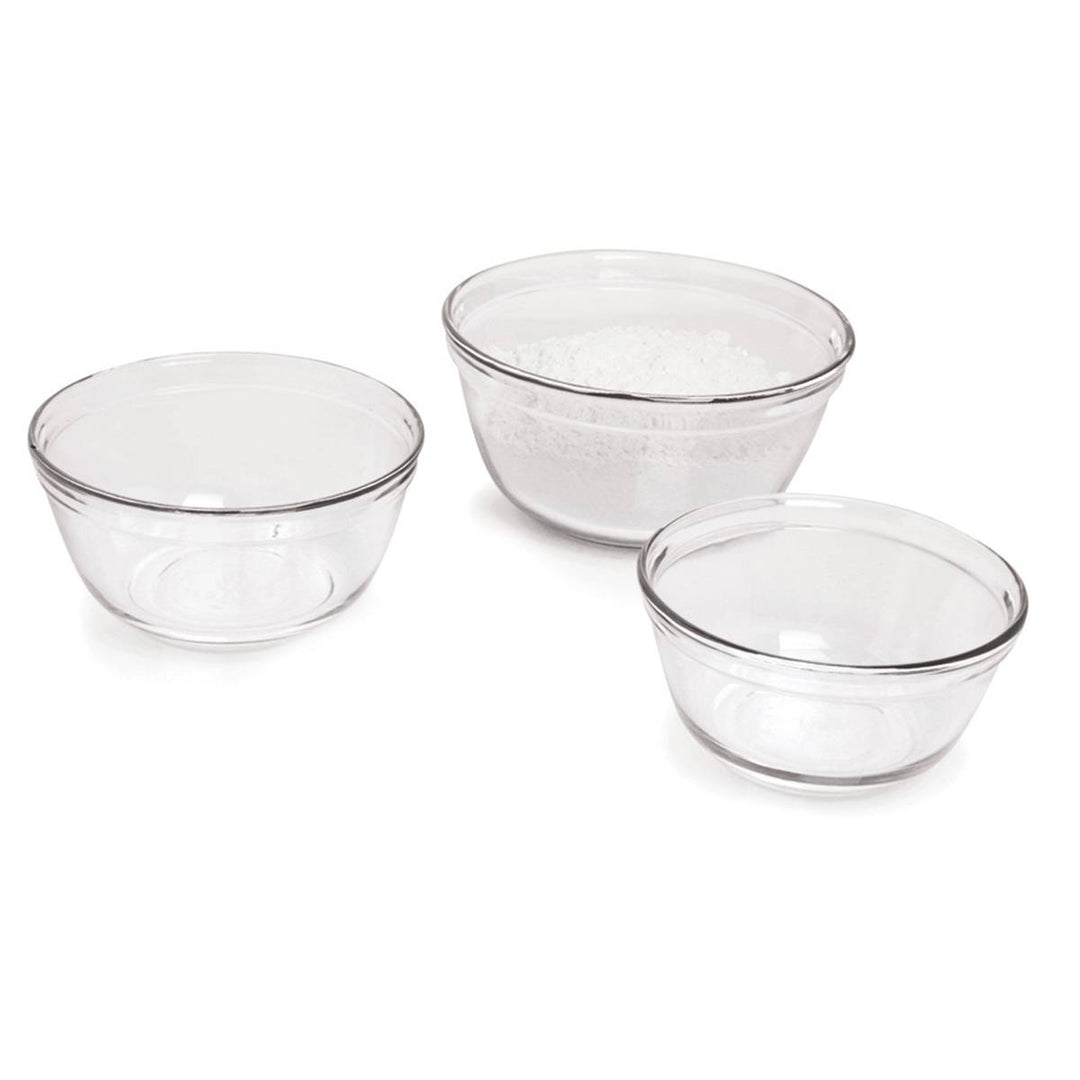 Anchor Hocking Glass Food Prep & Mixing Bowl Set of 3
