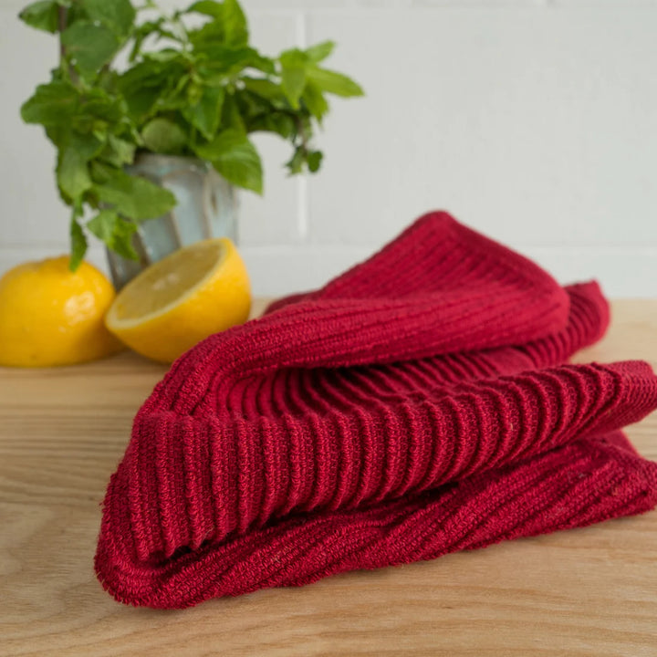 Ripple Dishcloths Carmine