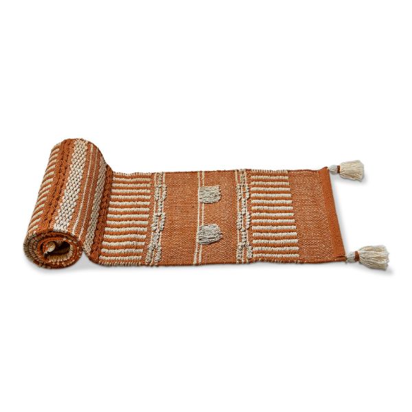 TAG Bianca Tufted & Tasseled Runner - Beige Multi