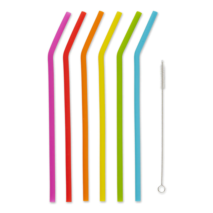 Reusable 10" Silicone Straws (Set of 6)