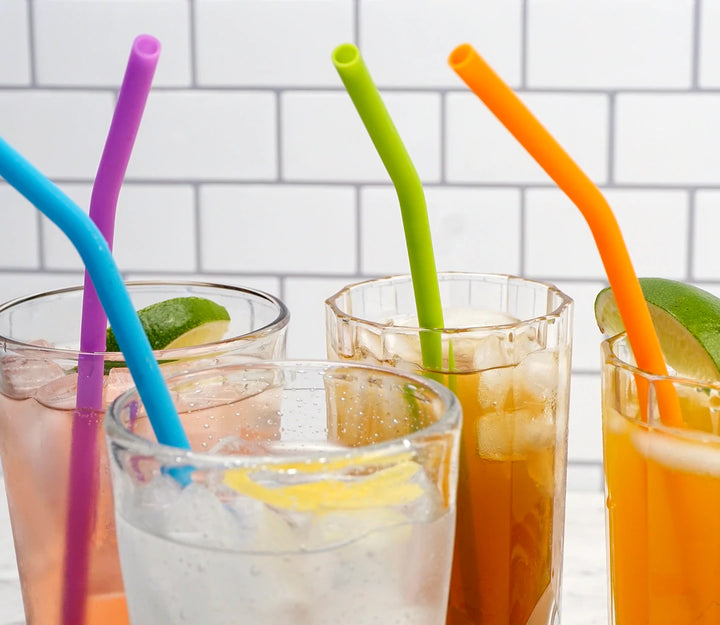 Reusable 10" Silicone Straws (Set of 6)