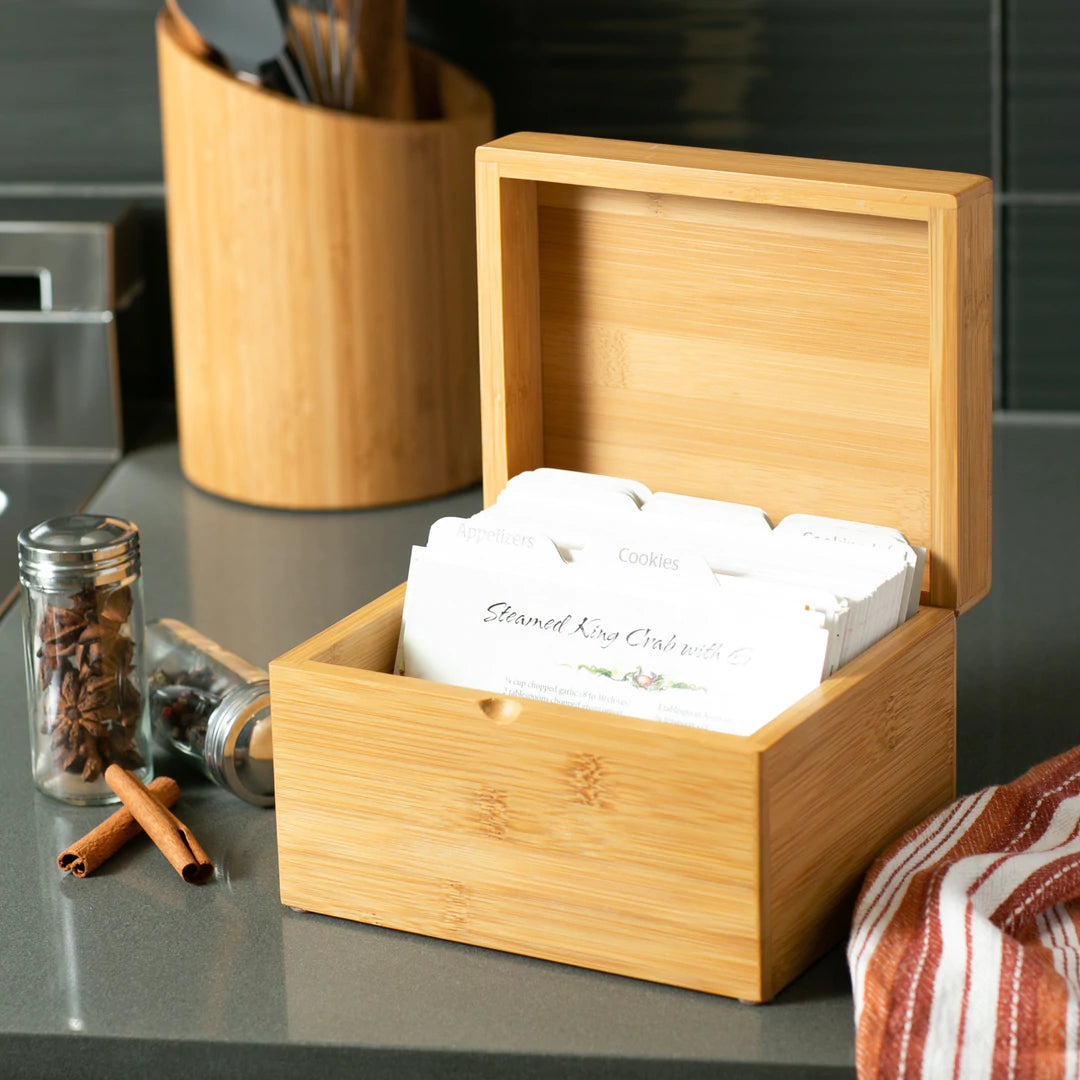 RSVP Bamboo Recipe Box