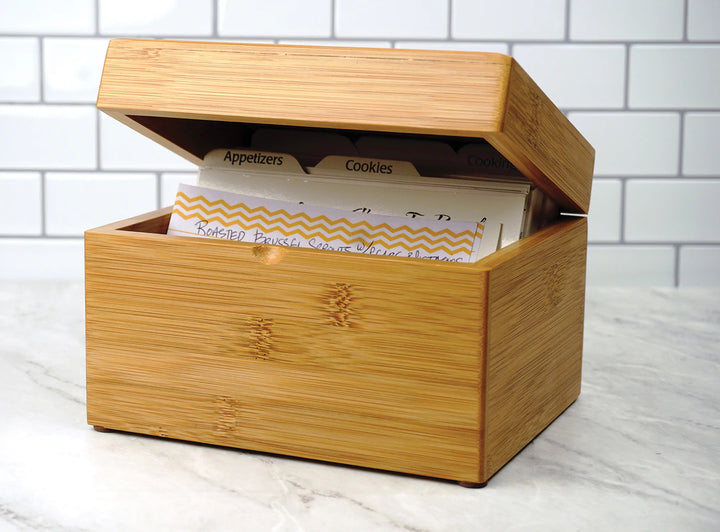 RSVP Bamboo Recipe Box