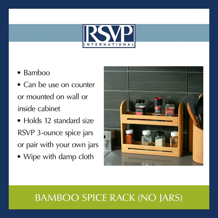 RSVP Bamboo Spice Rack