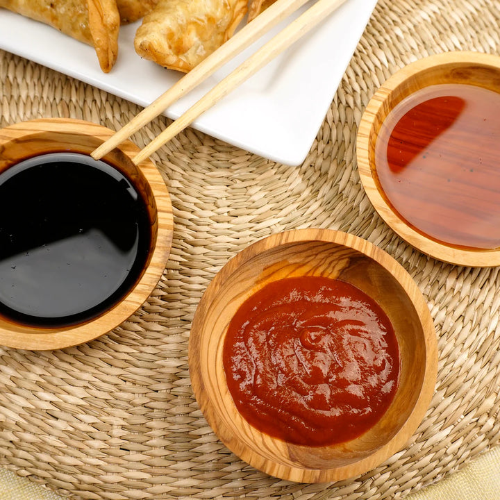 RSVP Olive Wood Dipping Bowl