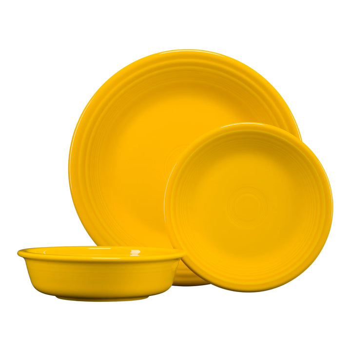 Fiestaware Classic Rim 3-Piece Place Setting