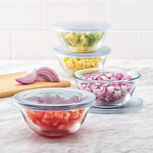 OXO 8-Piece Glass Prep Bowl Set