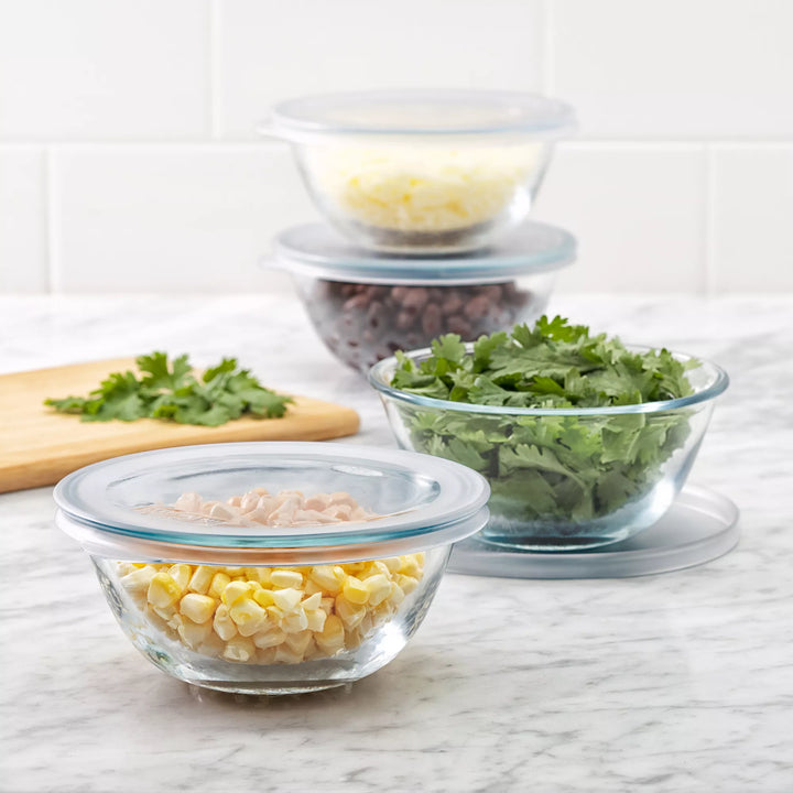 OXO 8-Piece Glass Prep Bowl Set