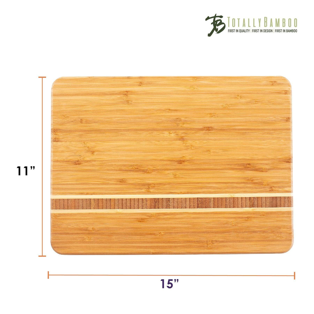 Totally Bamboo Martinique Serving & Cutting Board, 15" x 11"