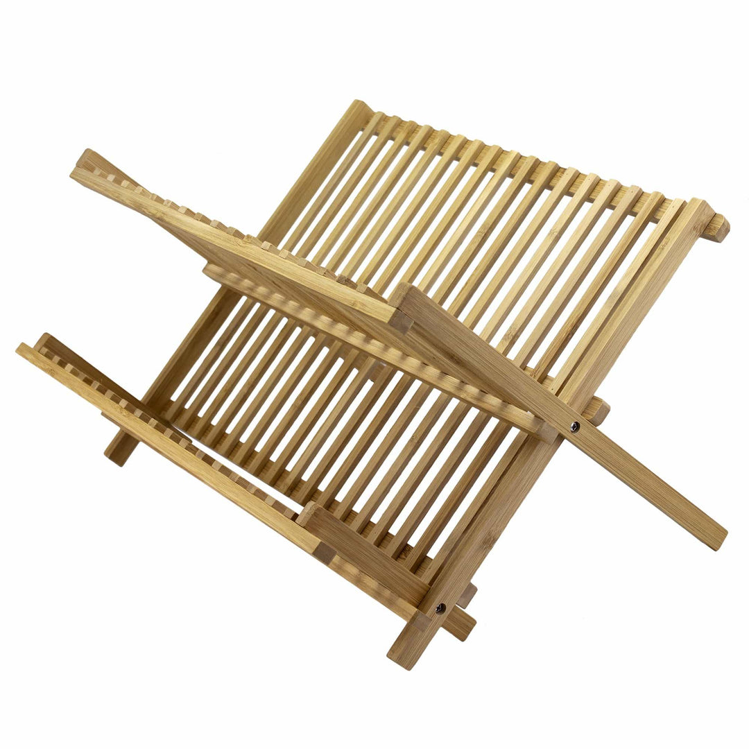 TB Home Folding Bamboo Dish Drying Rack