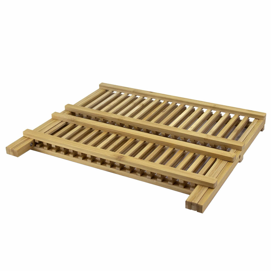 TB Home Folding Bamboo Dish Drying Rack