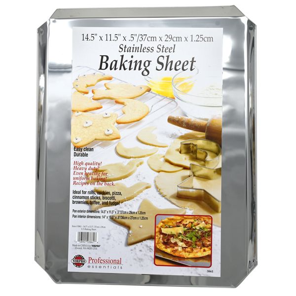  NORPRO Norpro S/S Cookie Baking Sheet 14` X 12`, 1 EA, 3861: Baking  Sheets: Home & Kitchen