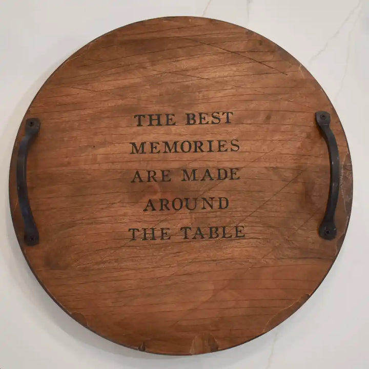 Memories Wood Lazy Susan