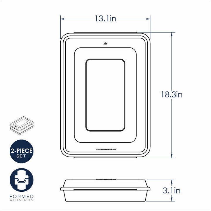 Nordicware Naturals High Sided Sheet Cake Pan with Lid