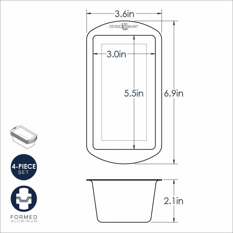 Nordicware Naturals Mini Loaf Pans (Set of 4)
