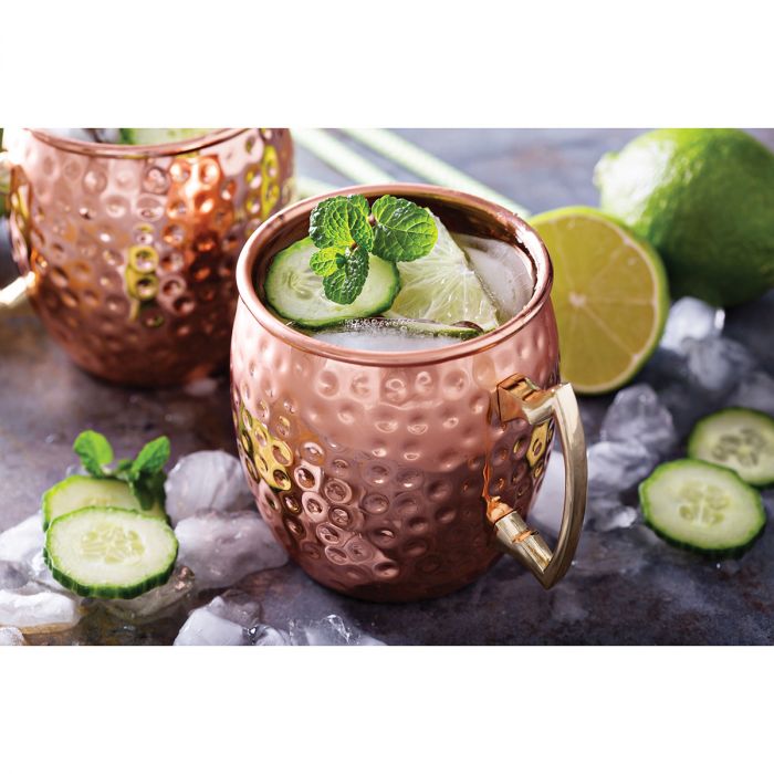 Hammered Copper Moscow Mule Drinking Mug