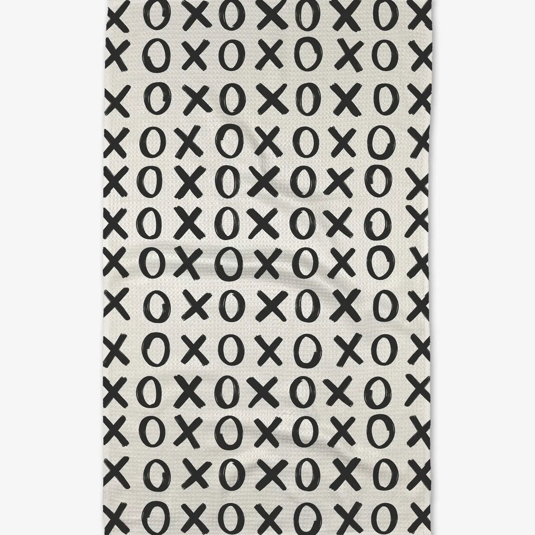 Hugs & Kisses White Kitchen Tea Towel