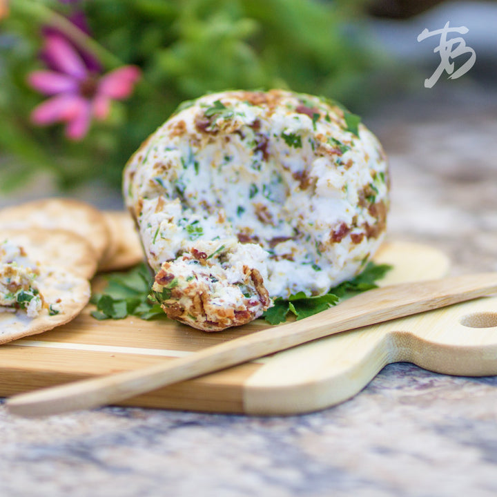 Totally Bamboo Striped Paddle Serving & Cutting Board with Spreader