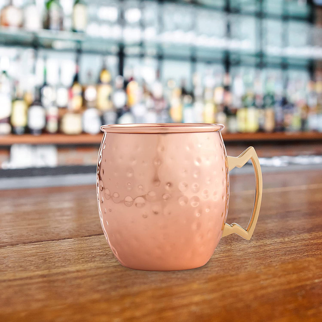 Hammered Copper Moscow Mule Drinking Mug