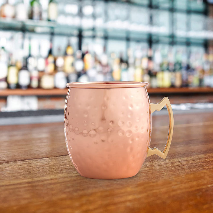 Hammered Copper Moscow Mule Drinking Mug