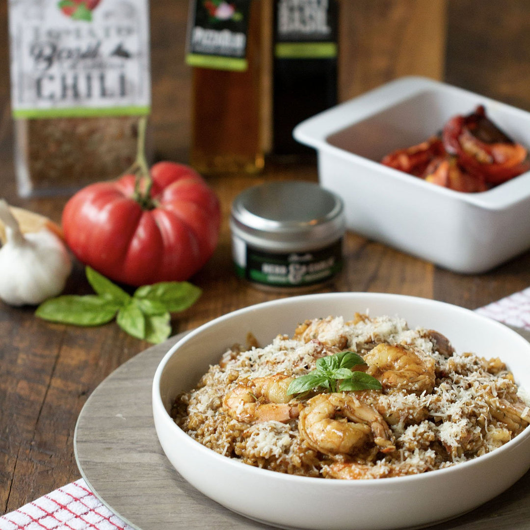 Tomato Basil Calabrian Chili Risotto