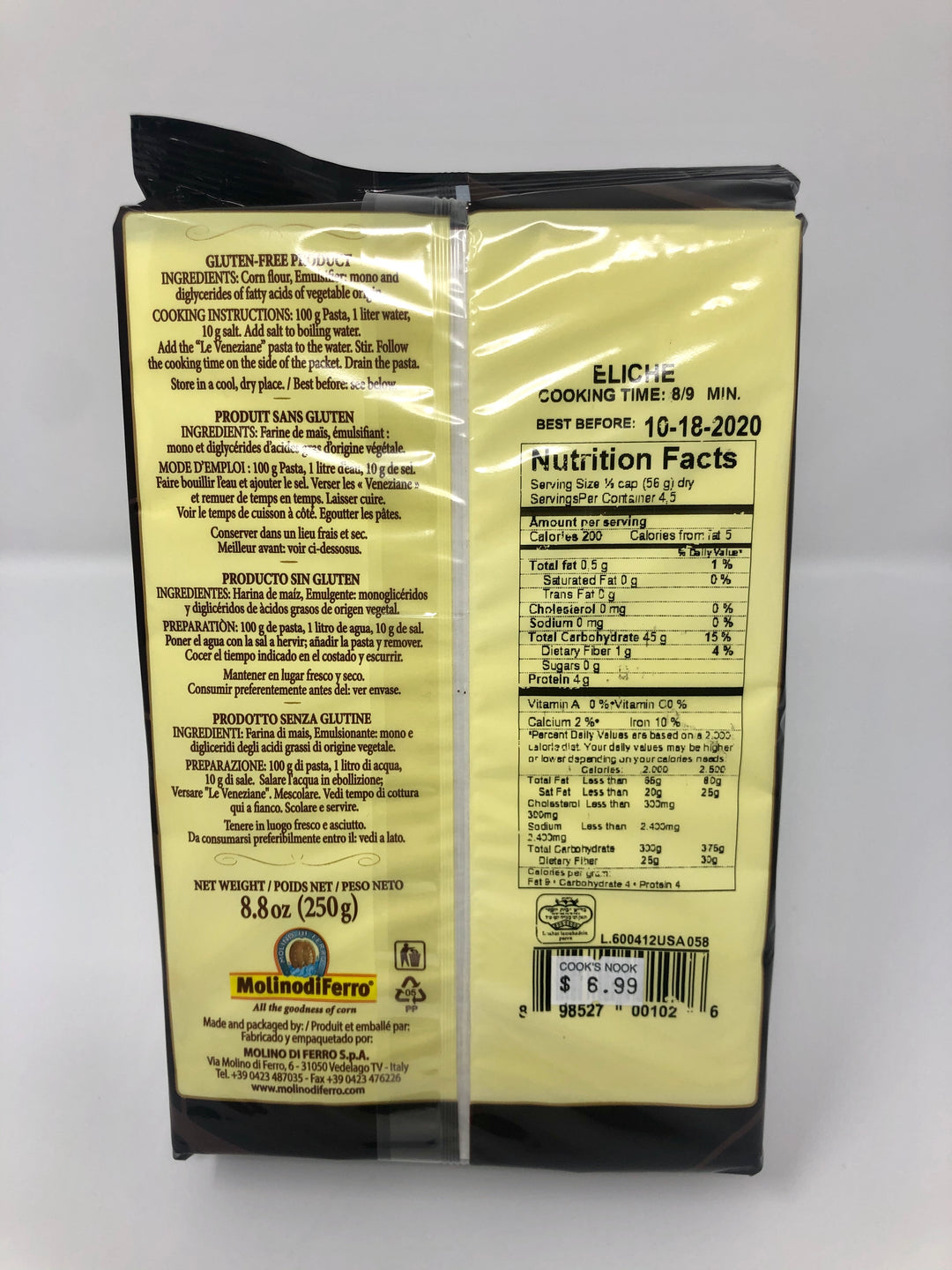 Eliche "Fusili" Gluten Free Italian Pasta