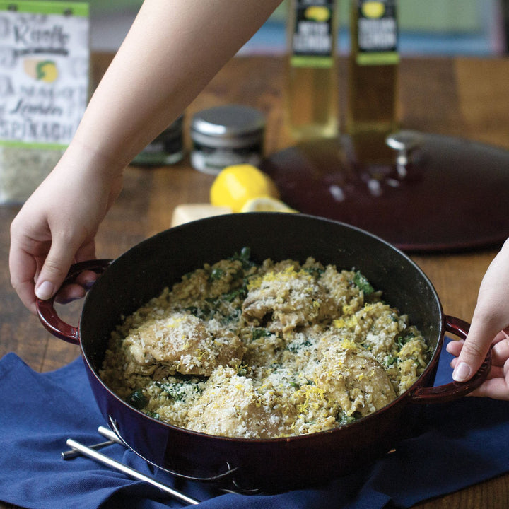 Asiago Lemon Spinach Risotto