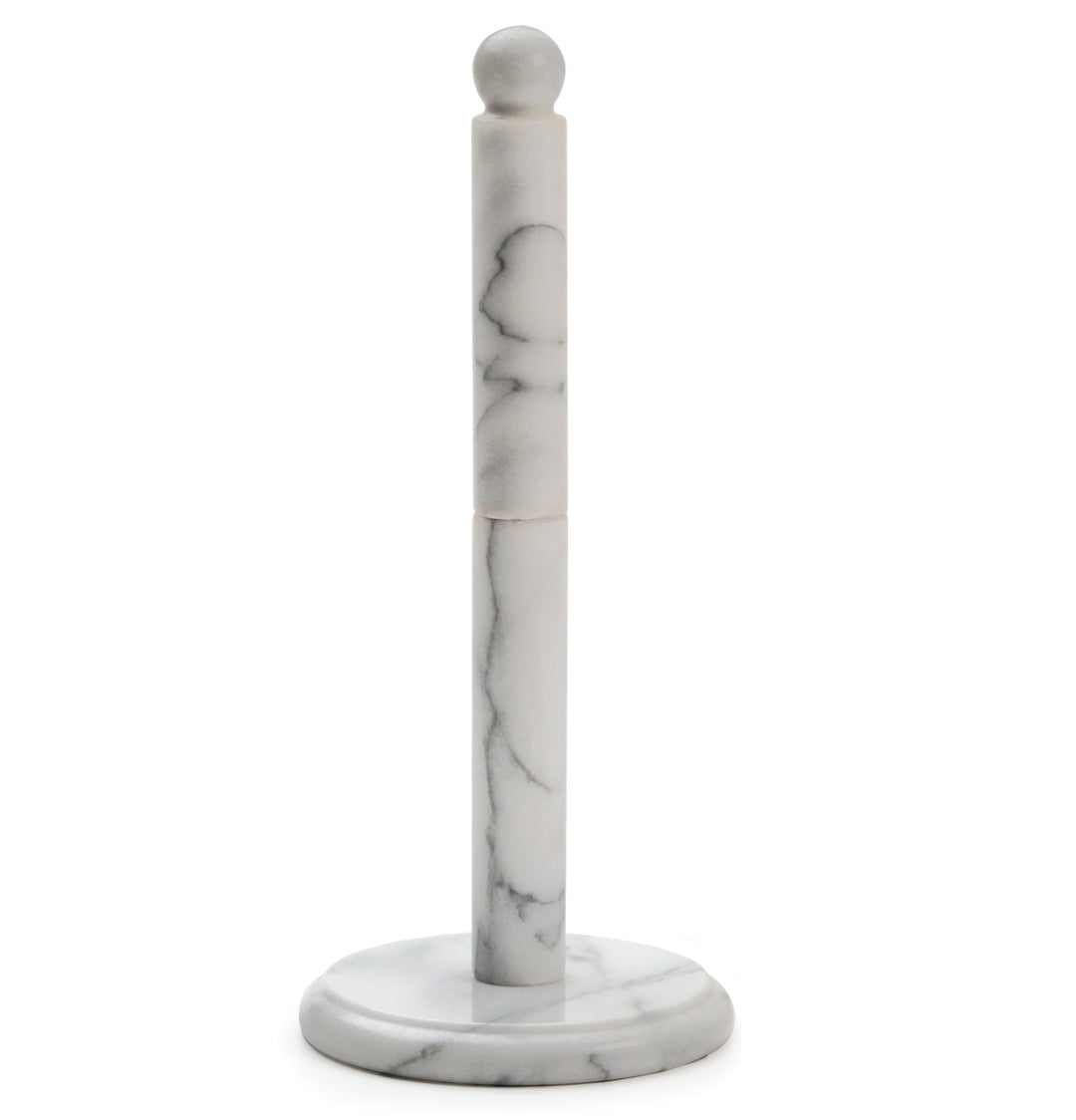 RSVP White Marble Paper Towel Holder