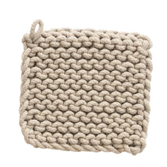 8" Square Cotton Crocheted Pot Holder