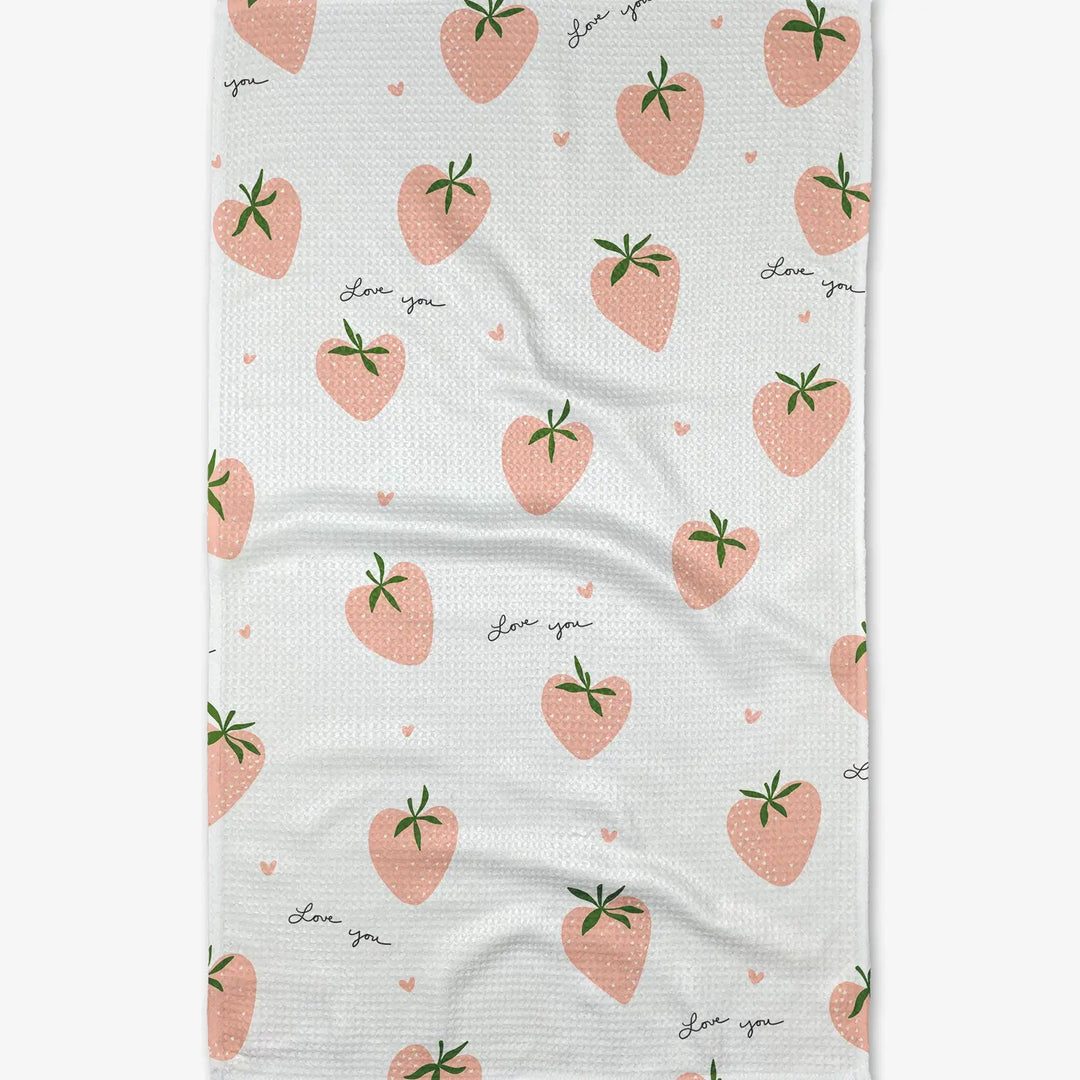 Sweet Strawberries Kitchen Tea Towel