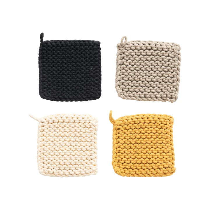 8" Square Cotton Crocheted Pot Holder