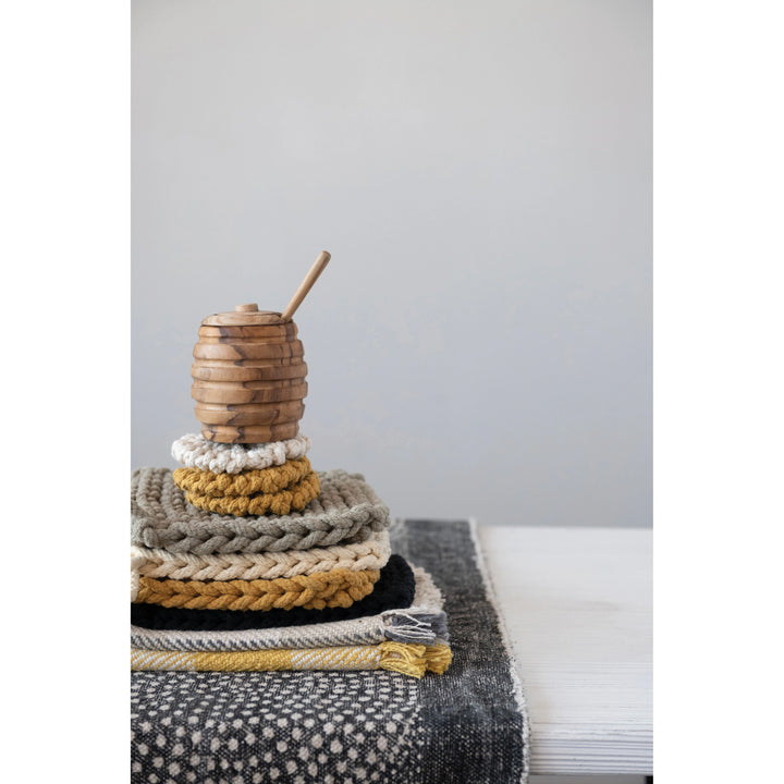 8" Square Cotton Crocheted Pot Holder
