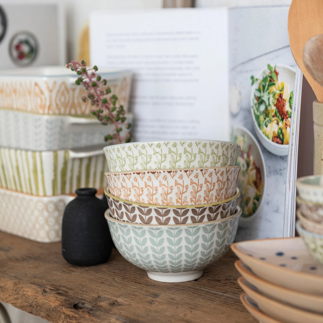 Stoneware Bowl with Pattern