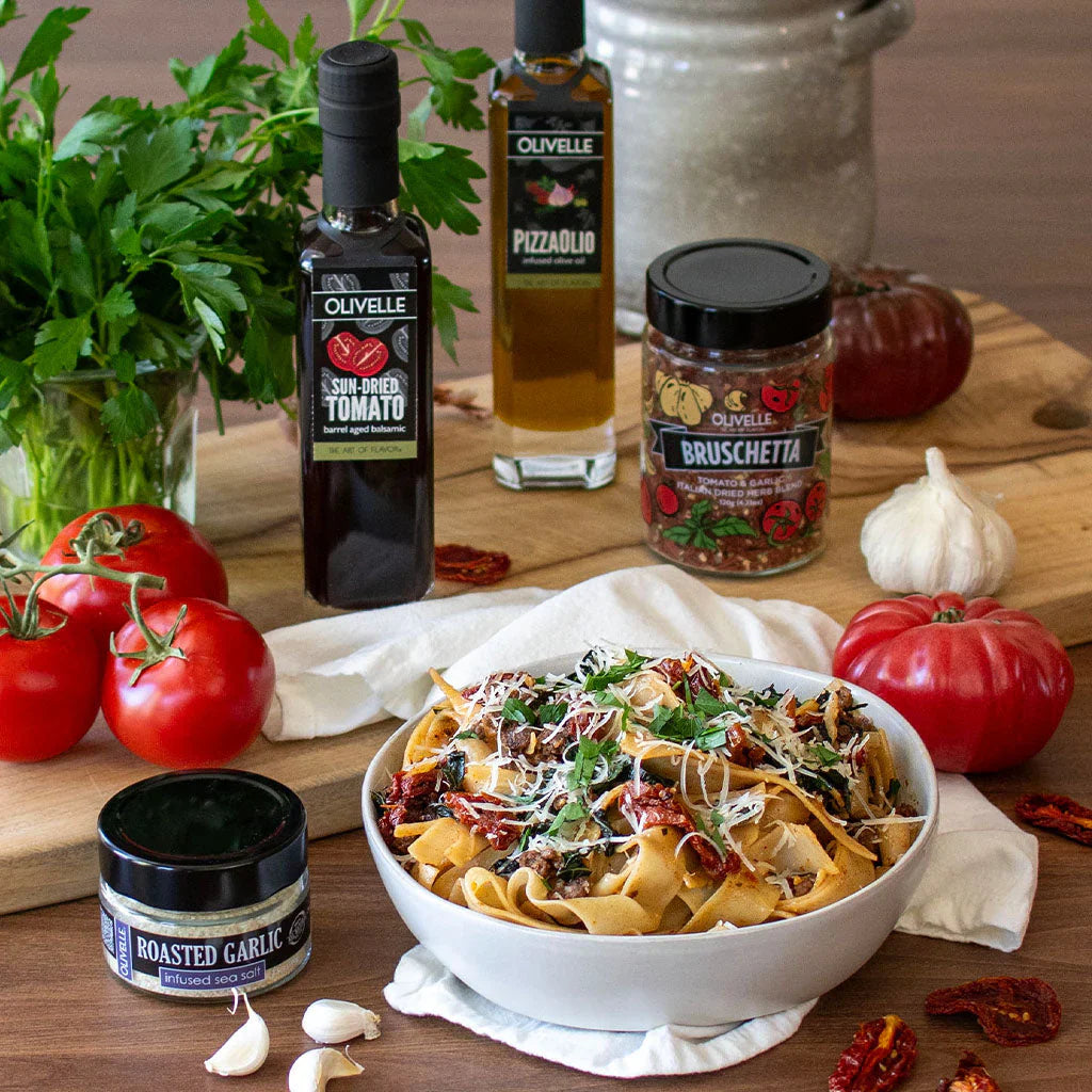 Sun-Dried Tomato, Sausage & Kale Pasta