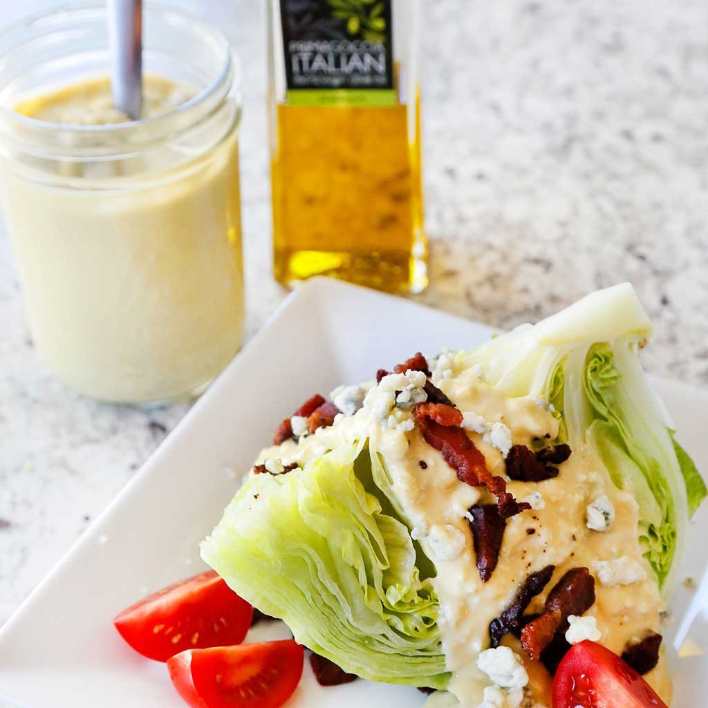 Blue Cheese Dressing with a Classic Wedge Salad