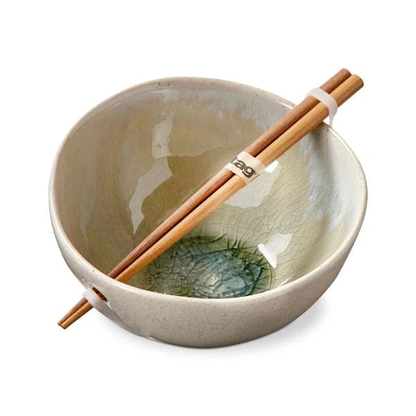 TAG Ramen Noodle Bowls with Chopsticks