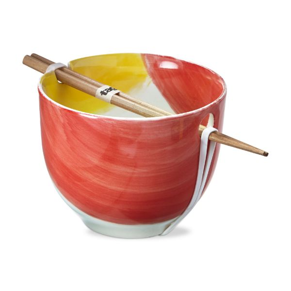TAG Ramen Noodle Bowls with Chopsticks