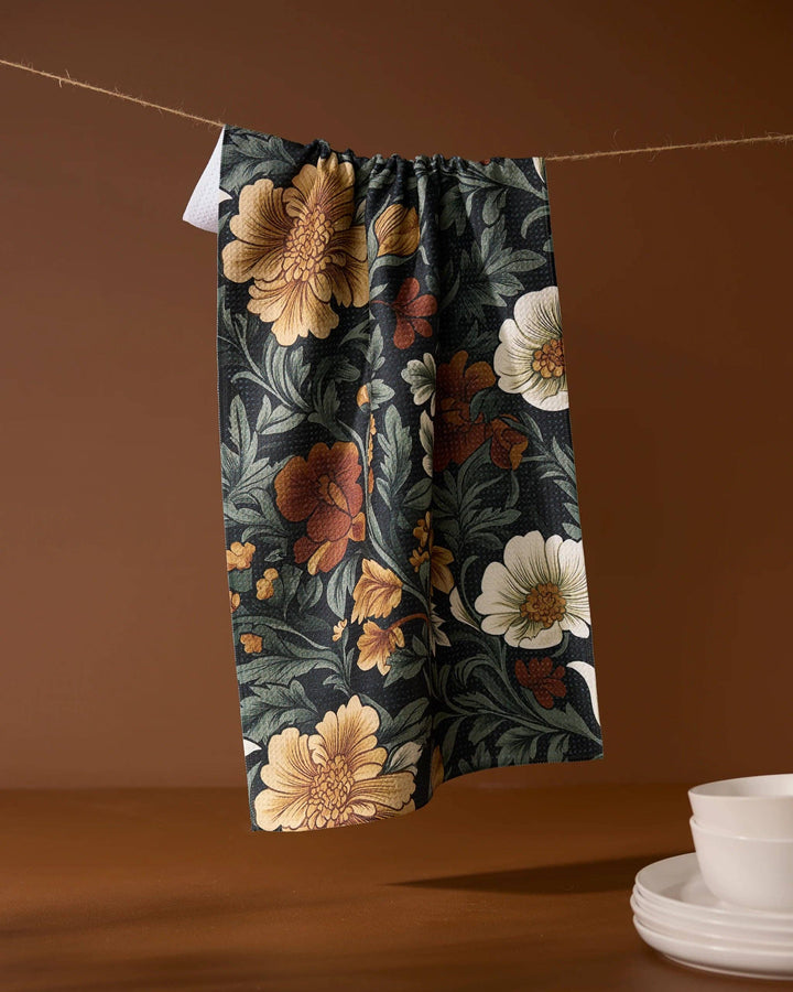 Classic Floral Kitchen Tea Towel