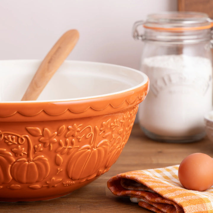 Mason Cash Pumpkin S12 Mixing Bowl, 4.25 Qt.