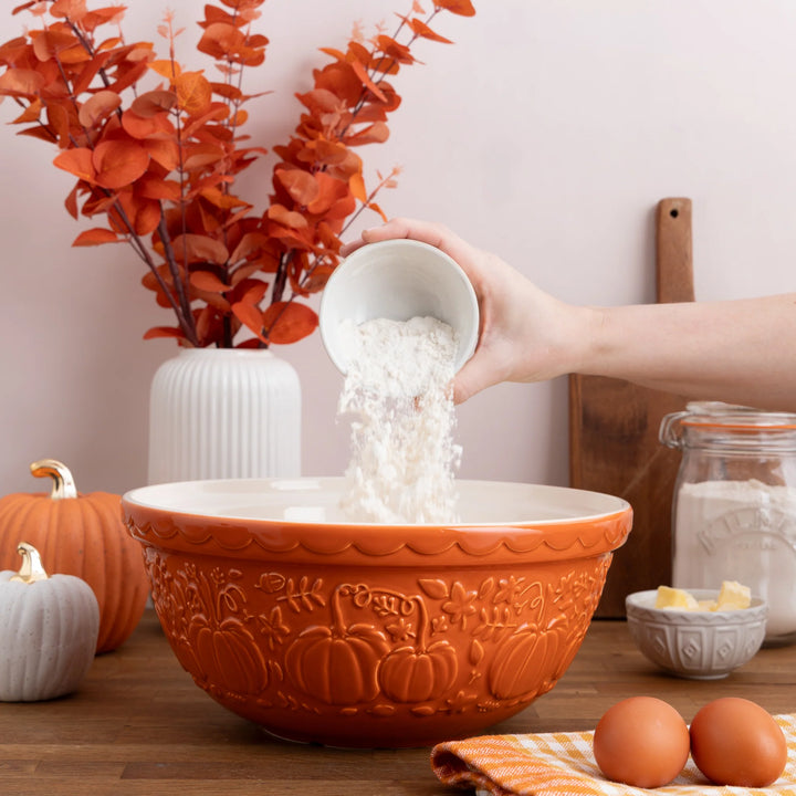 Mason Cash Pumpkin S12 Mixing Bowl, 4.25 Qt.